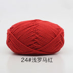 Hilo de algodón con leche de 4 cabos – 80% algodón, 20% fibra de leche | ~90 m (~98 yd) por madeja | Tejido a mano y a crochet