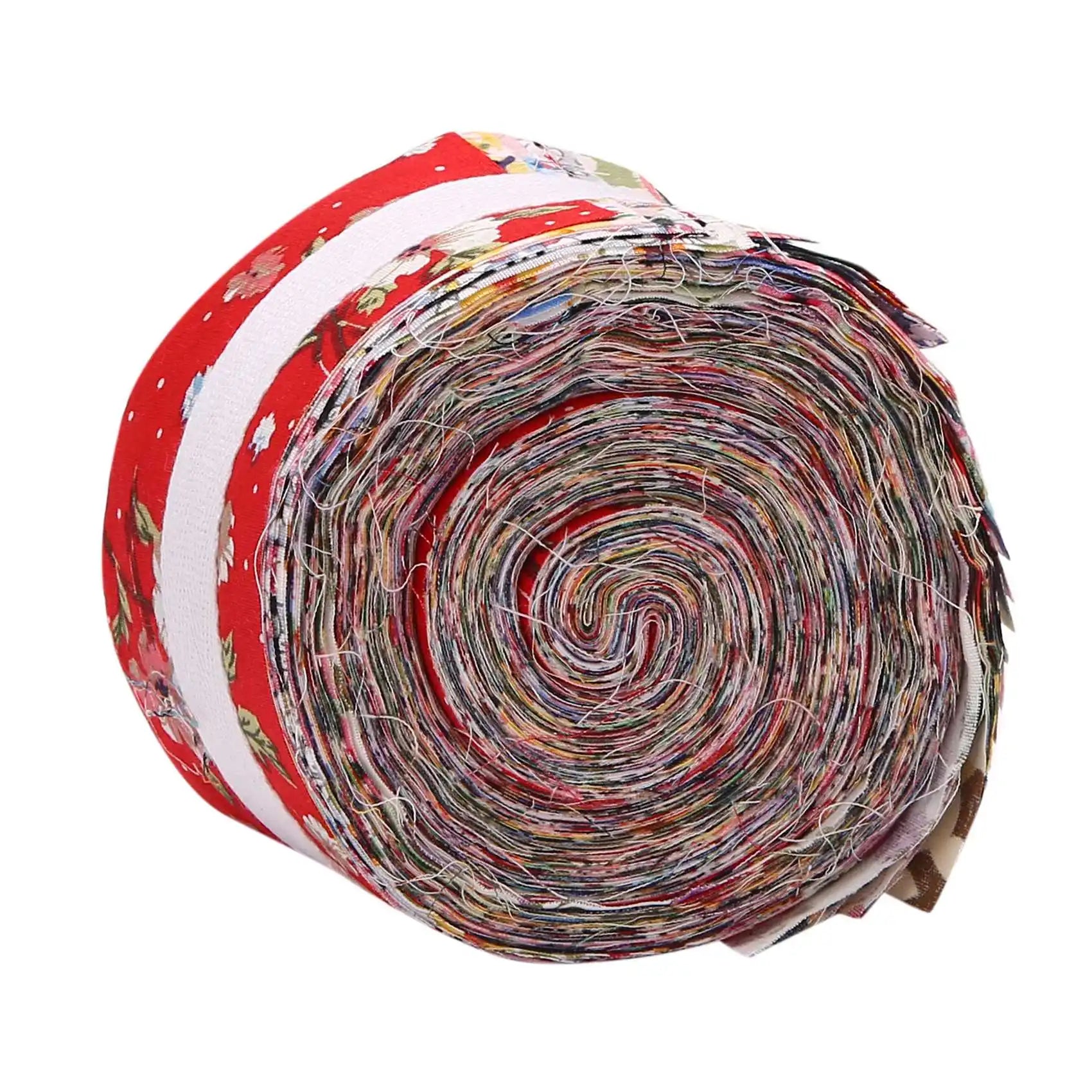 36-Piece Pre-Cut Jelly Roll Fabric Strips – Flower Print Cotton Quilting Strips 2.5" × 39"