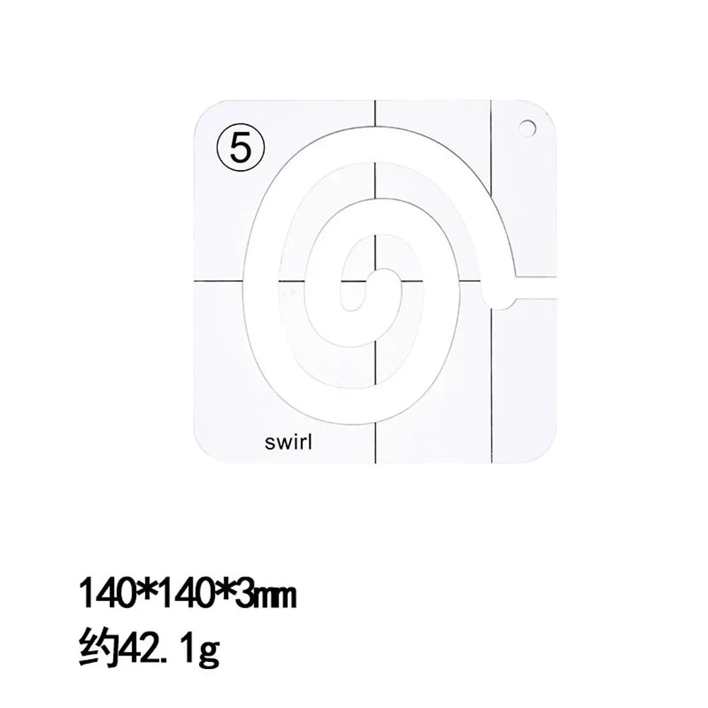 Quilting Tools Patchwork Ruler & Templates Set