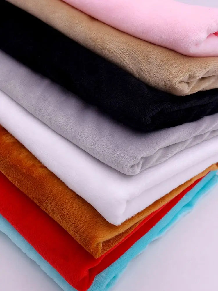 Minky Plush Fabric – Soft Solid Color Fleece for Quilting, Toys, Dolls & Home Textiles (Sold by the Meter, 160cm Wide)