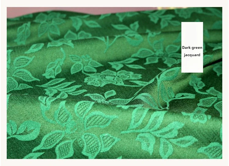 Bodhi Flower Jacquard Cotton Linen Fabric – 241g/m², 145cm Wide, Sold by the Meter – For Hanfu, Cheongsam & Clothing