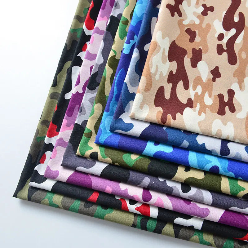 Camouflage Print 100% Cotton Fabric – 145cm Wide, Sold by the Meter – Desert, Ocean & Forest Camo for Clothing & DIY