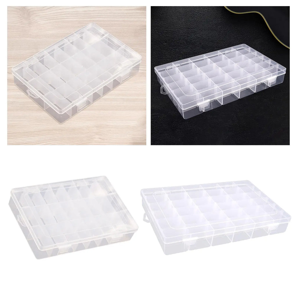 Sewing Thread Storage Box Organizer Portable Compartments Carry Case Empty Threads Spools Box for Beads Embroidery Threads