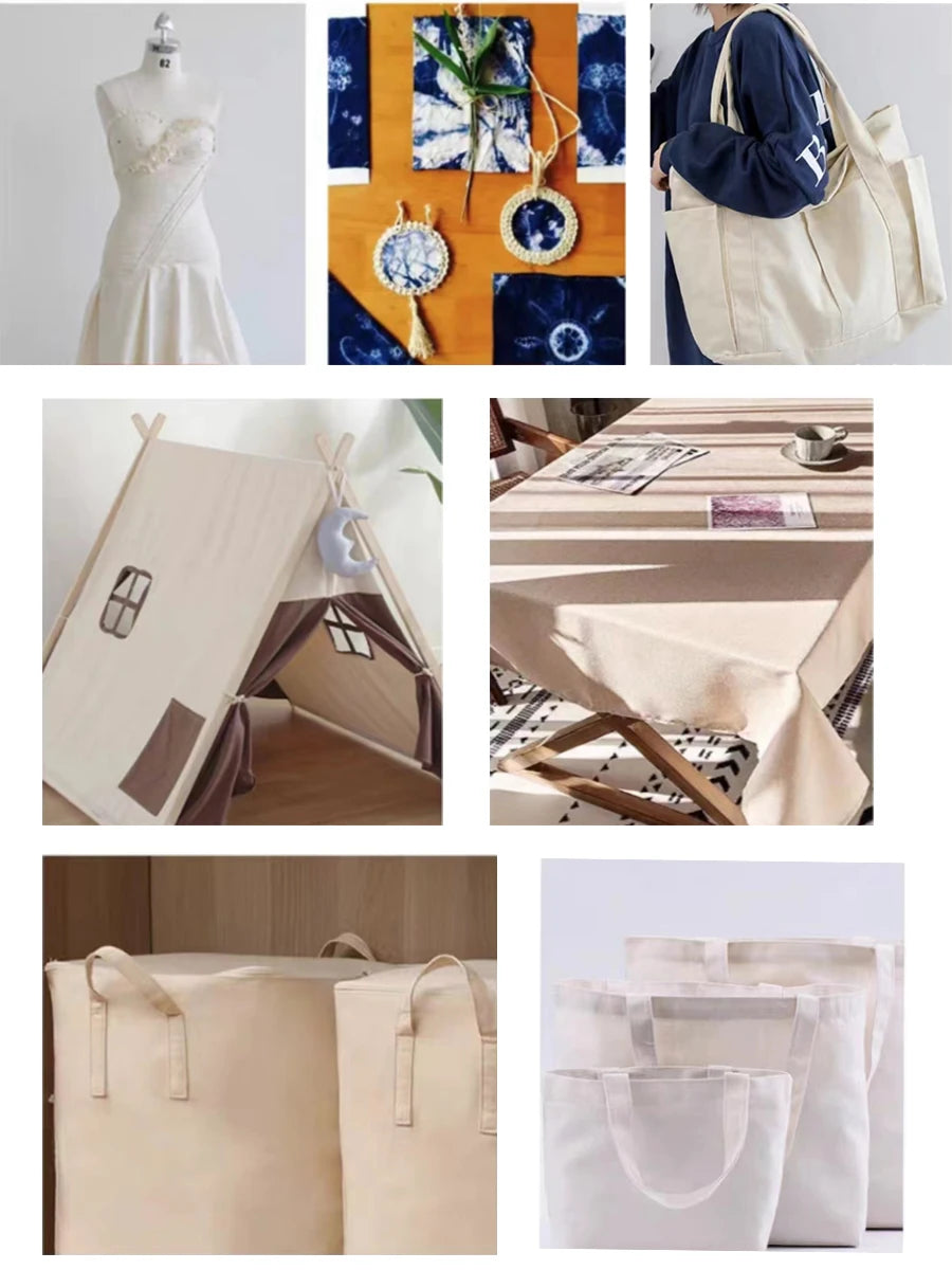 Plain White Cotton Fabric – Multiple Weights & Widths | Muslin, Twill & Bleached for Sewing & DIY