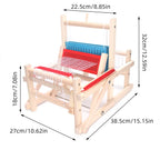 Kit de telar plegable multiartesanal de madera – Telar de mesa con 12 madejas de lana
