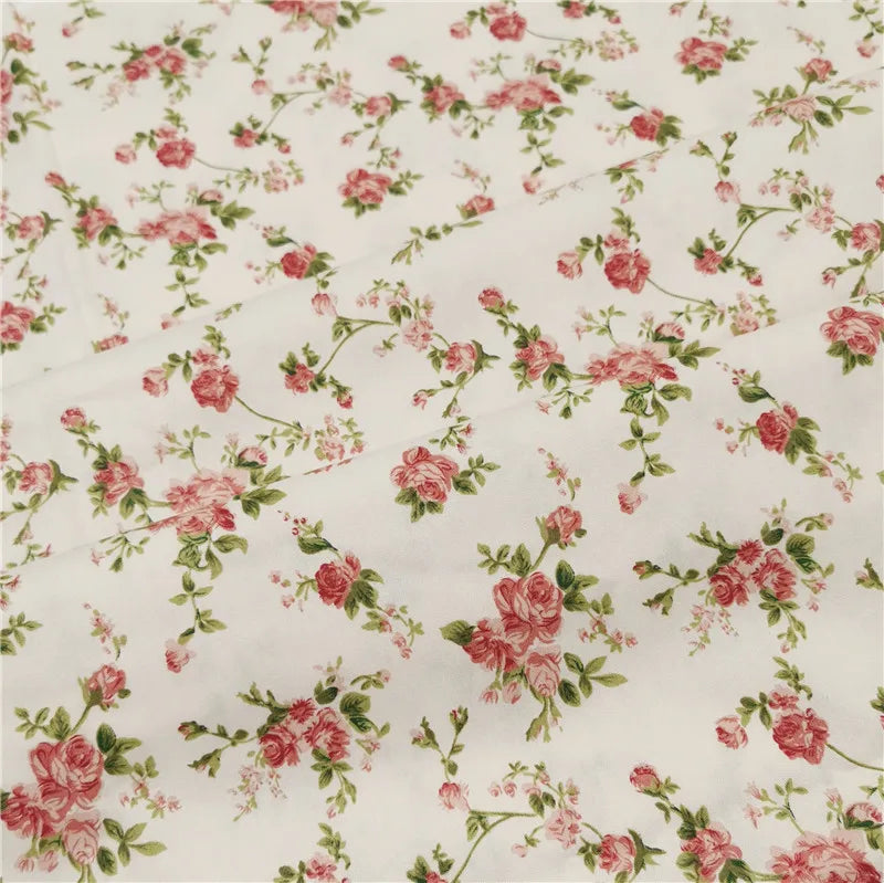 Small Floral Print 100% Cotton Twill Fabric — 150cm Wide
