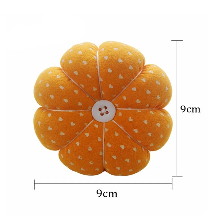 Floral Pumpkin Wrist Pin Cushion – Elastic Wristband, Quilting & Sewing Notions