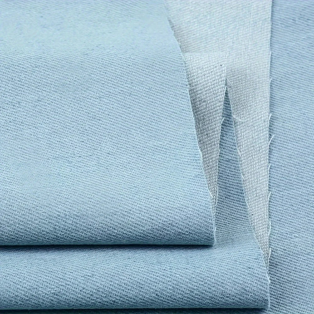 Vintage Blue Denim Fabric – 57" Wide, 170gsm | Lightweight Cotton Blend | Jeans, Dresses, Bags & DIY Crafts (Sold by the Yard)