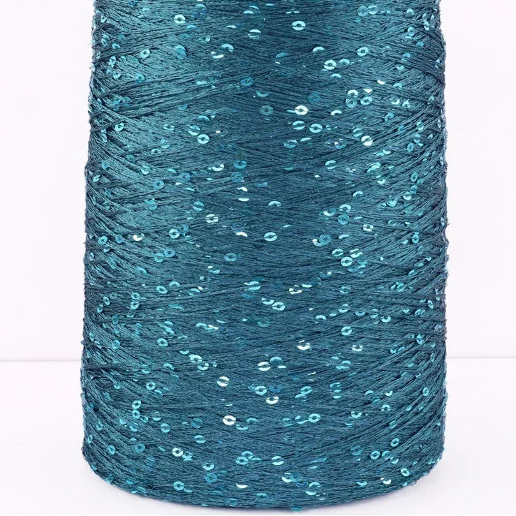 500G Hilo Fantasía de Lentejuelas Brillantes – Para Tejer a Mano y Ganchillo | Lentejuela de 3mm | 25 Colores