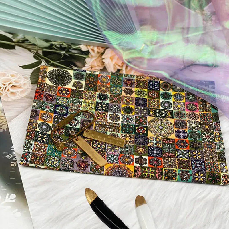 Mandala Boho Print 100% Cotton Fabric | 110cm Wide | Sold by the Half Meter