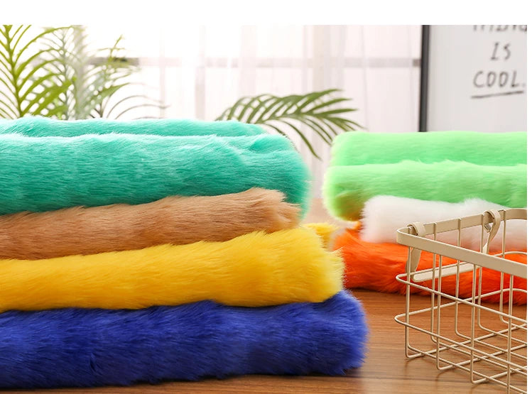 Faux Fur Plush Fabric – Thick 100% Polyester, 180cm Wide, Sold by the Meter – For Coats, Bags, Scarves & Winter Crafts