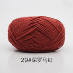Hilo de algodón con leche de 4 cabos – 80% algodón, 20% fibra de leche | ~90 m (~98 yd) por madeja | Tejido a mano y a crochet