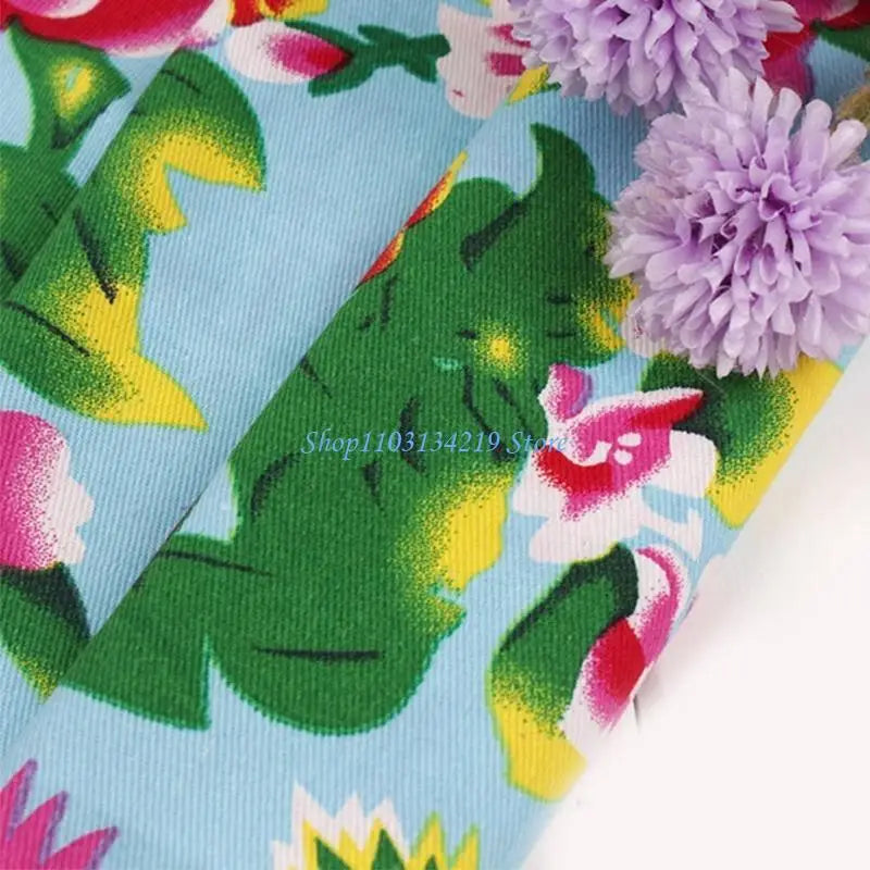 Floral Print Poly-Cotton Sateen Fabric | 160cm Wide | 7 Colors | Quilting, Clothing & Home Decor