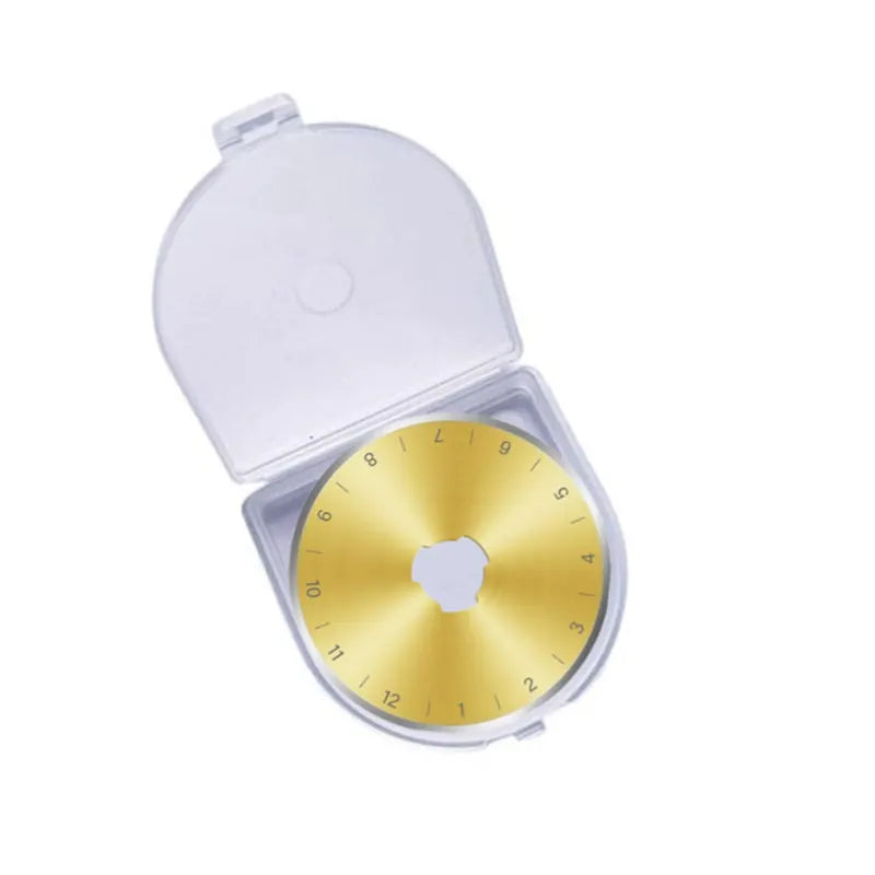45mm Titanium Rotary Cutter Blades – SK5 Steel, 10-Pack with Storage Case
