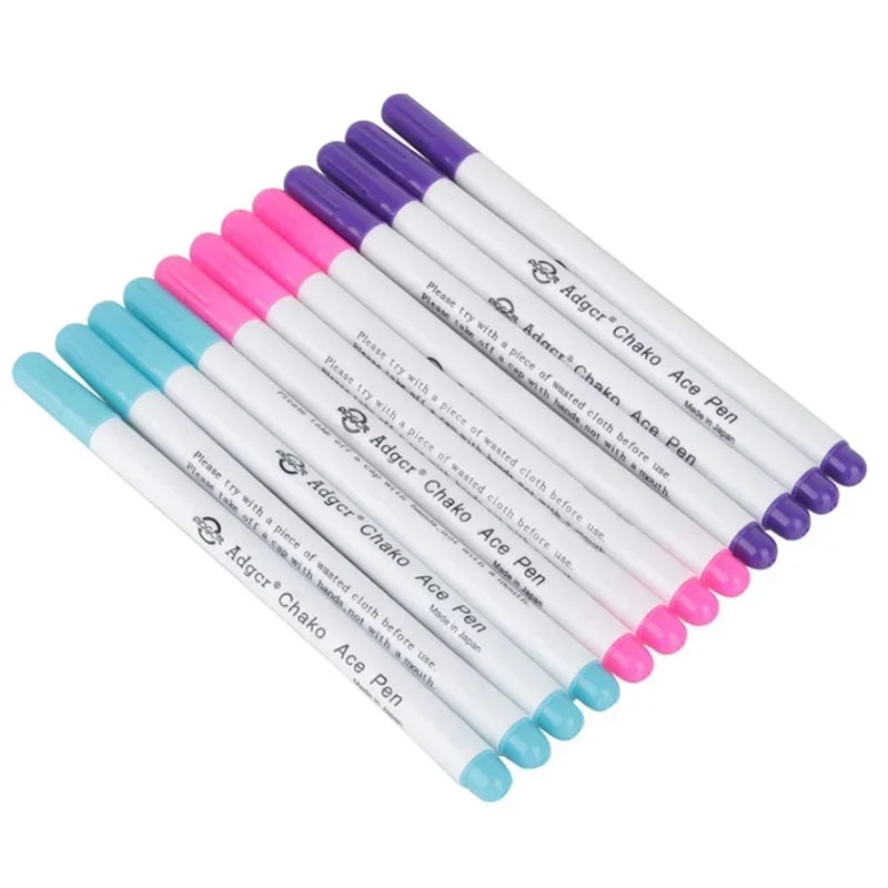 Water-Soluble Disappearing Fabric Marker Pens – 4-Pack, Erasable Sewing & Embroidery Marking