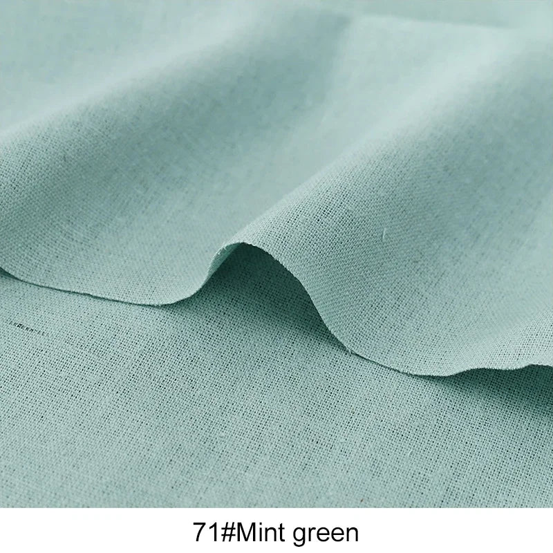 0.5m/1m/2m Pure Color Faux Cotton Linen Fabric Soft for DIY Clothing Curtain Storage Bag Home Textile Tablecloth Sewing Fabric