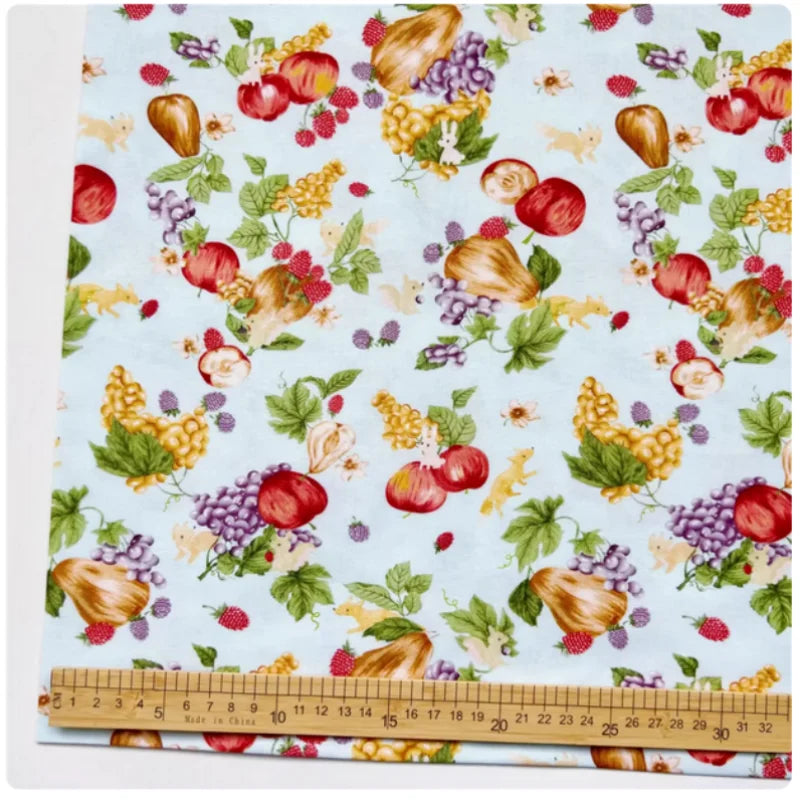 Strawberry Watermelon Print Pure Cotton Fabric For Making Shirts Dress Handmade Baby Clothing, T85