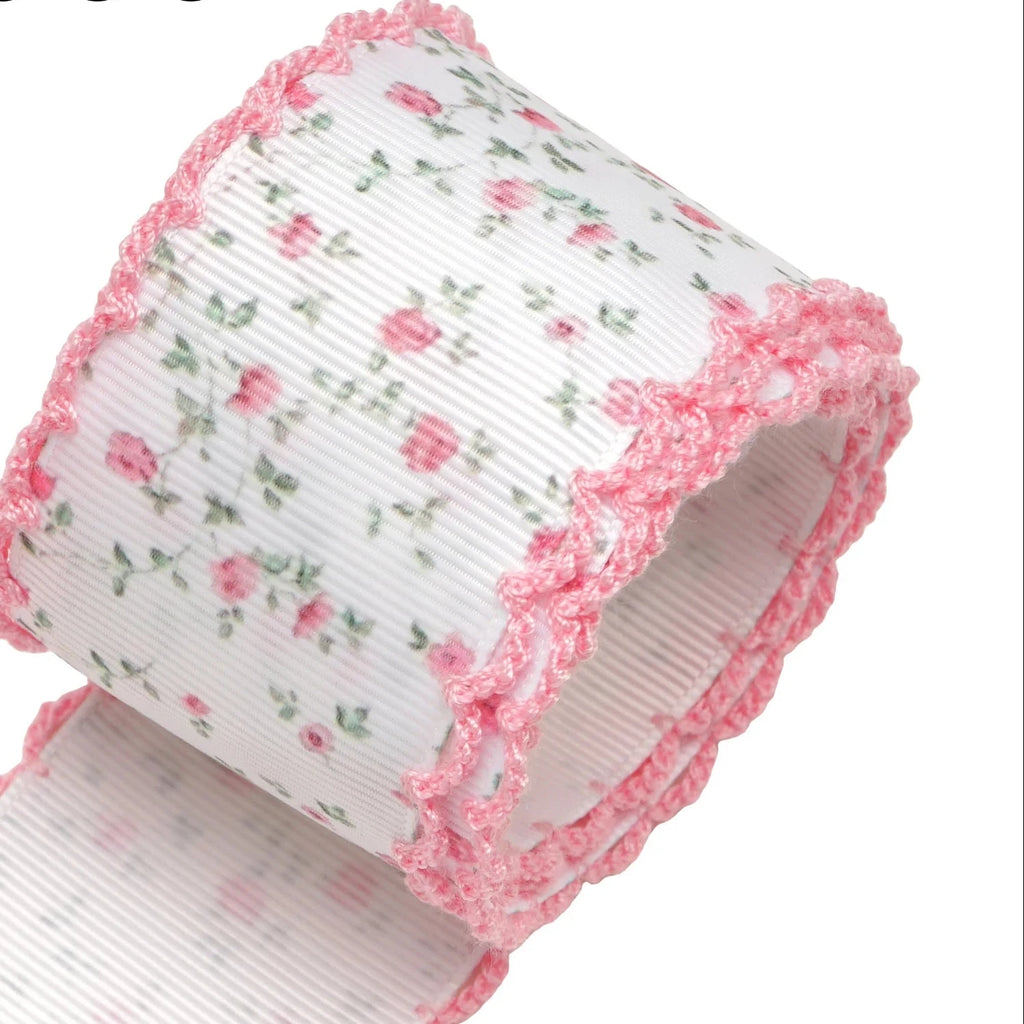 Moonstitched-Edge Printed Grosgrain Ribbon – 50-Yard Roll