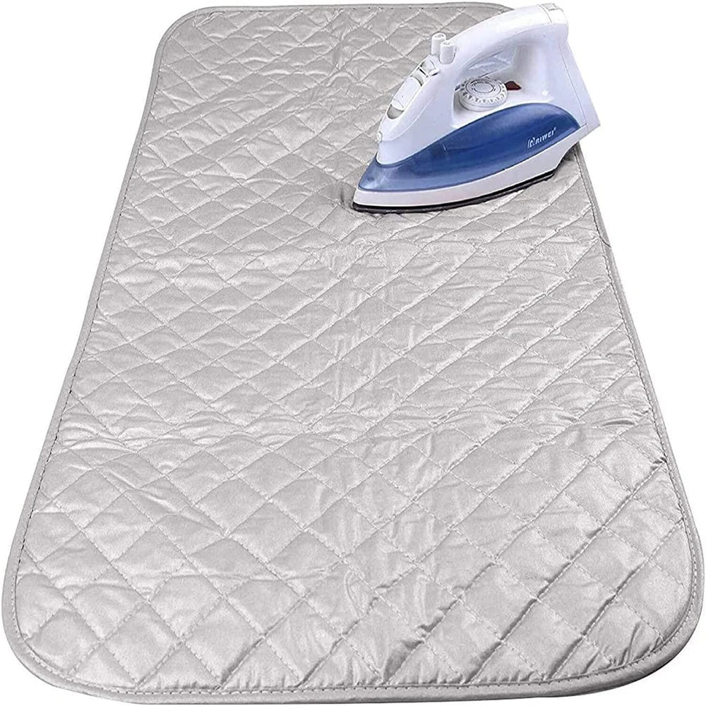 Magnetic Quilted Ironing Mat – 100% Cotton, 4-Magnet Non-Slip, Foldable Pressing Pad for Washer & Dryer