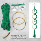 Kit Atrapasueños de Macramé Bohemio – Decoración DIY de Pared y Ventana con Anillo de Cristal