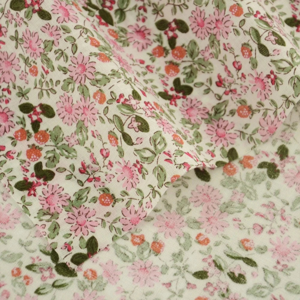 Fabric - 40 Precut Strips (6.35 X 49.78 cm) for Quilting And Sewing, 20 Floral Prints Assortment, 100% Material,