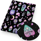 Tela estampada de Halloween y gótica novedosa – Cortada a pedido | 50×145cm (19.7"×57") | Satén, Algodón y Tejido de punto