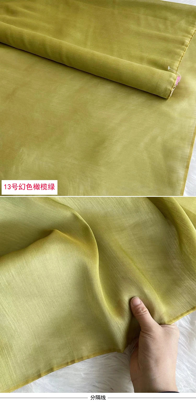 Mulberry Silk & Linen Blend Fabric by the Meter | 138cm Wide | 13 Momme