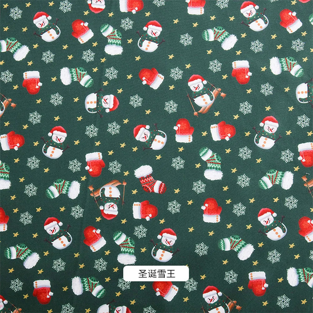 Christmas Holiday Print Fabric – 100% Polyester, 50cm x 150cm