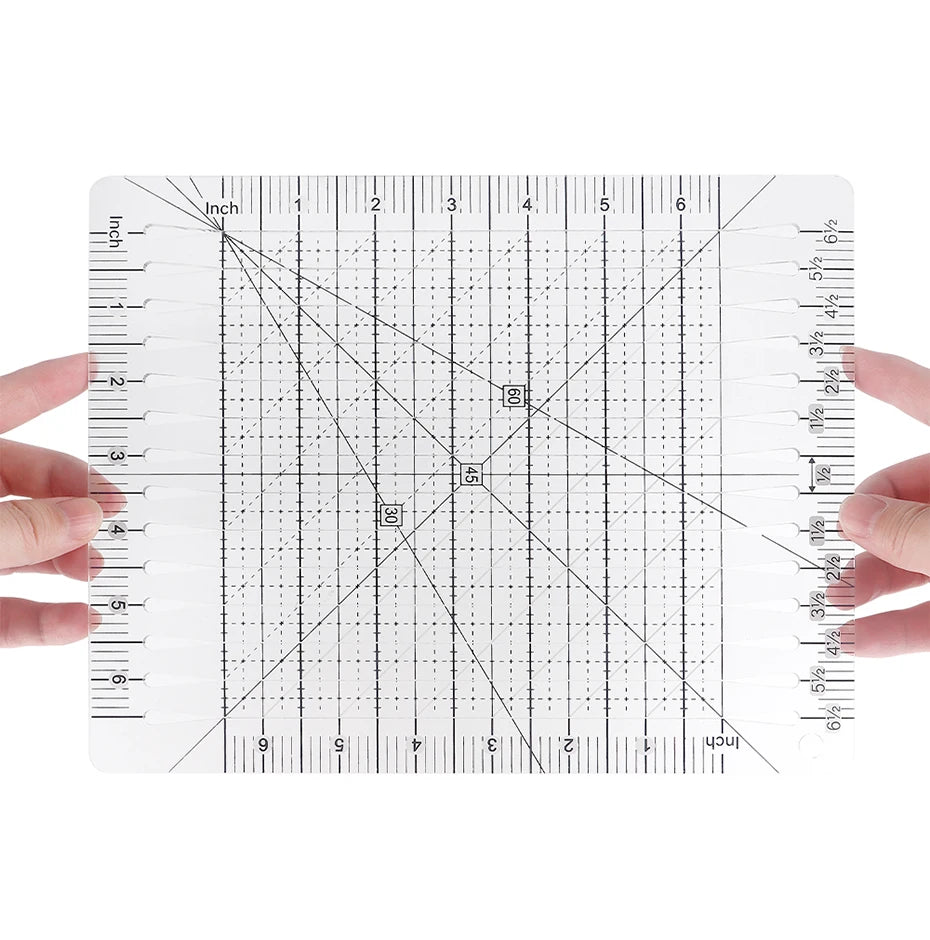 Slotted Acrylic Fabric Strip Cutting Ruler – Quilting Patchwork Template for Precise Strip Cuts