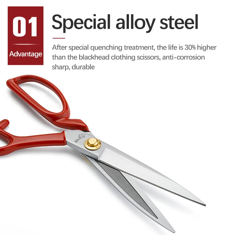 Professional Stainless Steel Fabric Shears (3 Sizes)