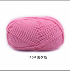 Hilo de algodón con leche de 4 cabos – 80% algodón, 20% fibra de leche | ~90 m (~98 yd) por madeja | Tejido a mano y a crochet