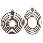 Wood-Grain Embroidery Hoop – Round & Oval Sizes
