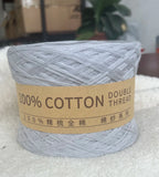 Cotton Yarn Thread for Knitting, Non-Bleached, Raw Algodon Line, Baby, Children's DIY, Handknitting, Scarf Sweaters, 500g/Ball