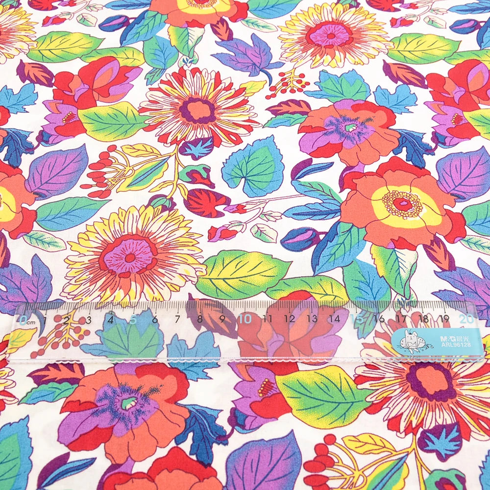 Fabric - 40 Precut Strips (6.35 X 49.78 cm) for Quilting And Sewing, 20 Floral Prints Assortment, 100% Material,