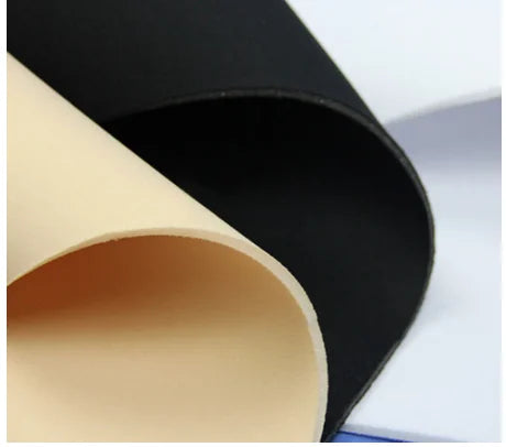 Tejido de esponja compuesto – Negro, blanco y beige | Material de costura y manualidades