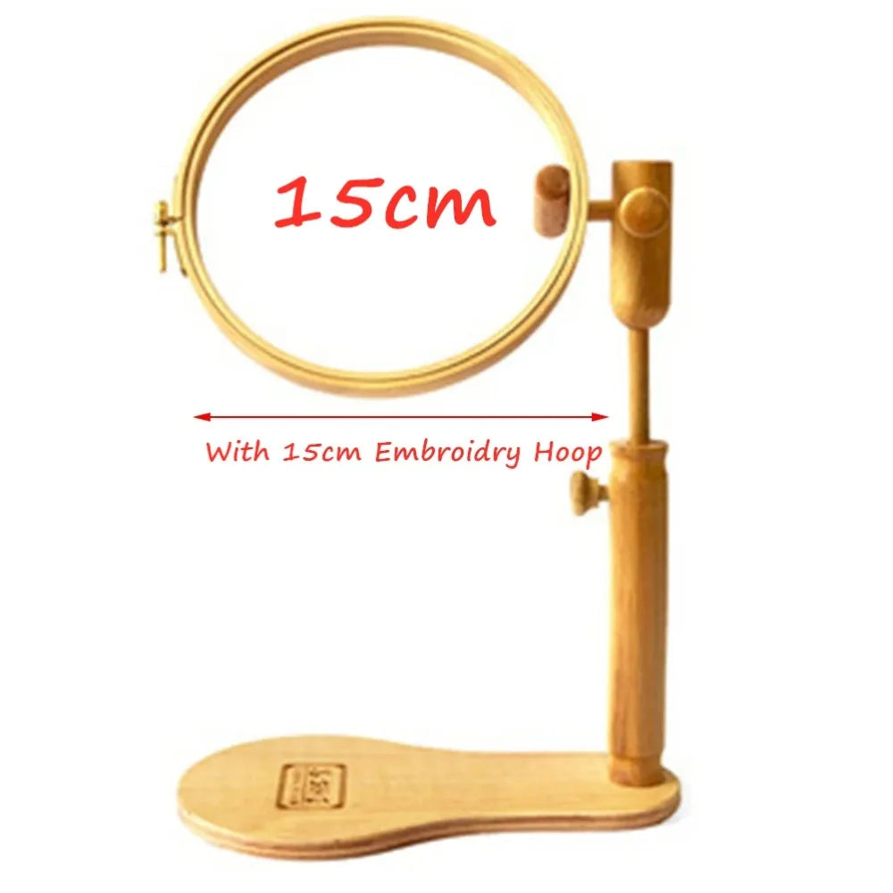 Soporte de escritorio ajustable para bastidor de bordado de madera con rotación de 360 grados Marcos de bastidor de punto de cruz Anillos Regalos para adultos y madres Costura
