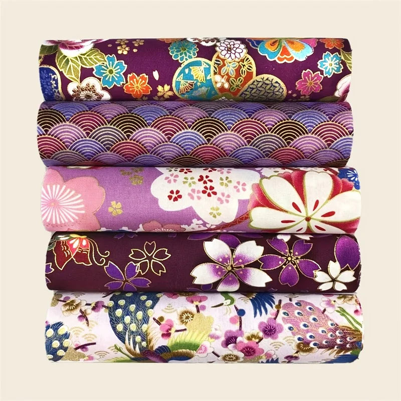 Cotton Print Fabric Bundle — 5 Precut Pieces (20×25cm / 8”×10”) | Doll Clothes, Quilting & Crafts