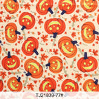 Halloween Print Fabric – Spiderweb, Ghost & Holiday Motifs | 100% Polyester, 150cm Wide