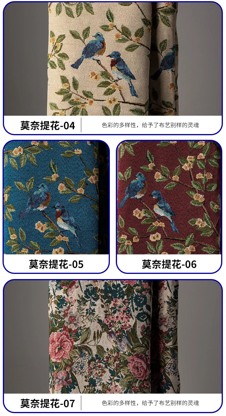 Monet Oil Painting Jacquard Fabric by the Meter | 146cm Wide | Home Décor & Sewing