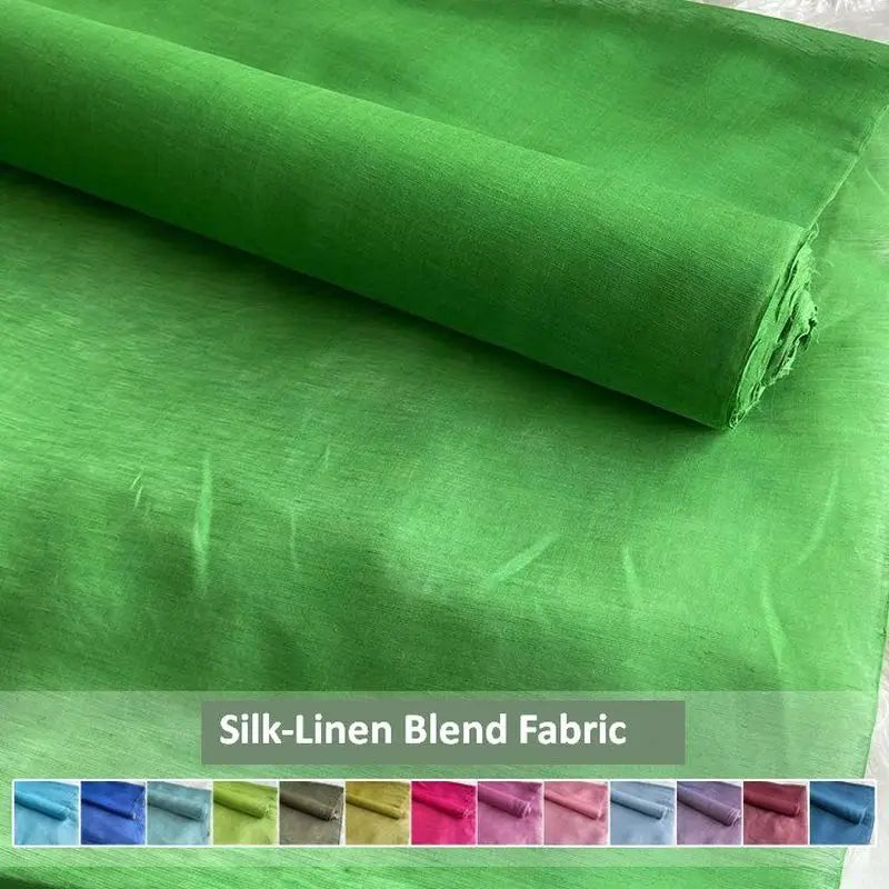 Mulberry Silk & Linen Blend Fabric by the Meter | 138cm Wide | 13 Momme