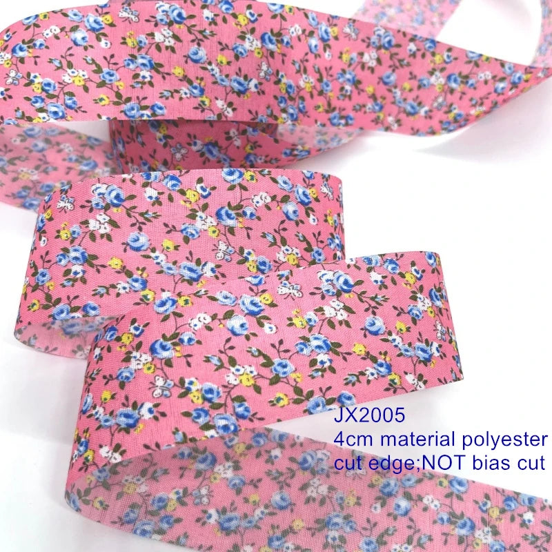 Floral Printed Fabric Ribbon – 10-Yard Roll