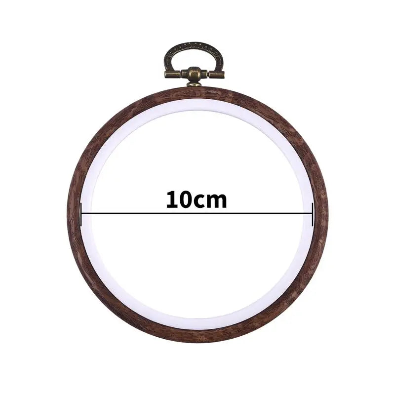 Wood-Grain Embroidery Hoop – Round & Oval Sizes