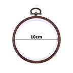 Wood-Grain Embroidery Hoop – Round & Oval Sizes