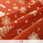 Tela estampada de pan de jengibre navideño y festivo – 100% poliéster, 150 cm de ancho