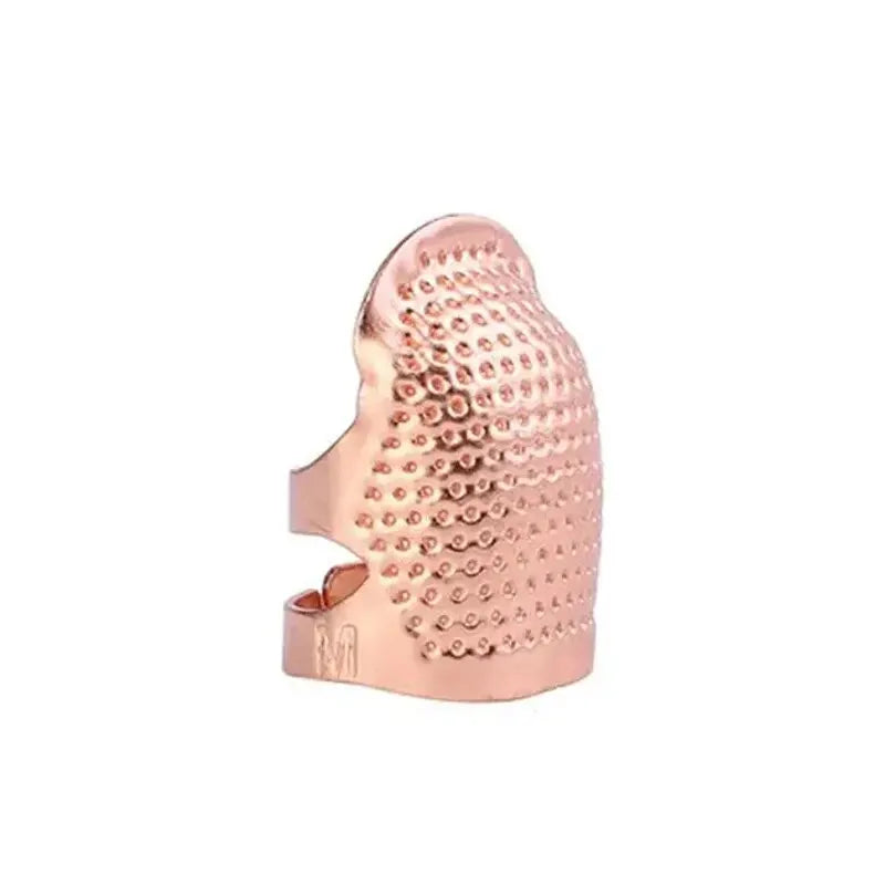 Anillo Dedal Ajustable de Cobre Vintage – Protector Antideslizante para Dedos para Costura y Bordado | Dorado, Bronce, Oro Rosa