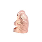 Anillo Dedal Ajustable de Cobre Vintage – Protector Antideslizante para Dedos para Costura y Bordado | Dorado, Bronce, Oro Rosa
