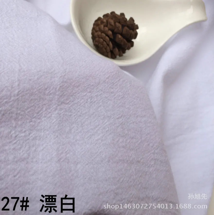 Cotton Linen Crepe Fabric – 137cm Wide | Skin-Texture Weave for Clothing, Curtains & Home Décor