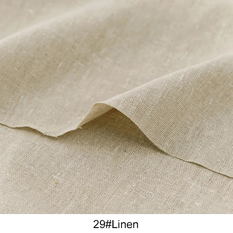 0.5m/1m/2m Pure Color Faux Cotton Linen Fabric Soft for DIY Clothing Curtain Storage Bag Home Textile Tablecloth Sewing Fabric