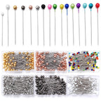 100-Piece Color Ball Head Sewing Pins — Stainless Steel Quilting & Fabric Pins