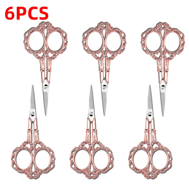 Tijeras de sastre retro – Tijeras de bordar y coser de acero inoxidable | Unidad individual, paquete de 3 y paquete de 6